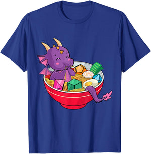 Dragon In Ramen Bowl D20 Dice RPG TTRPG Nerdy Gamer Women T-Shirt - T-Shirt | Royal