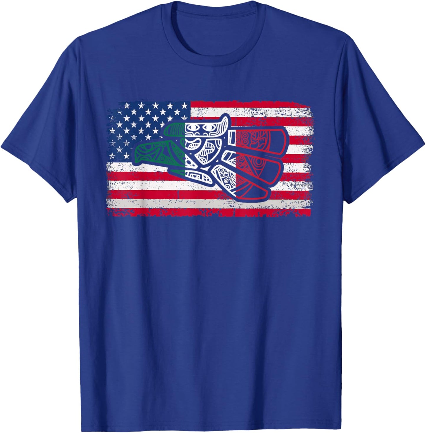 Mexico Vintage Mexican Flag Pride Hecho en Mexico Jersey USA T-Shirt - T-Shirt | Royal
