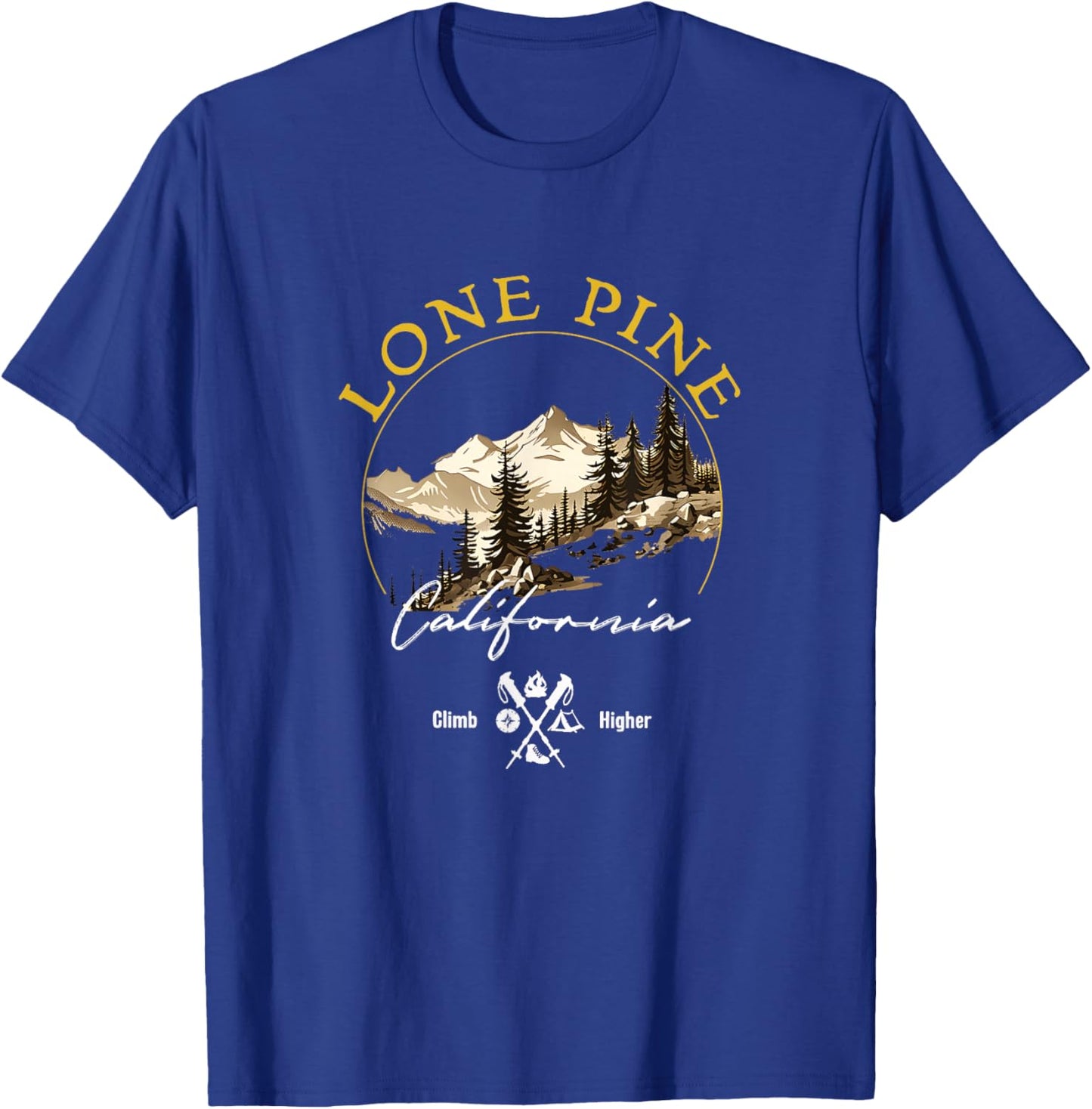 Lone Pine Retro Vintage Apparel - Lone Pine Souvenir T-Shirt - T-Shirt | Royal