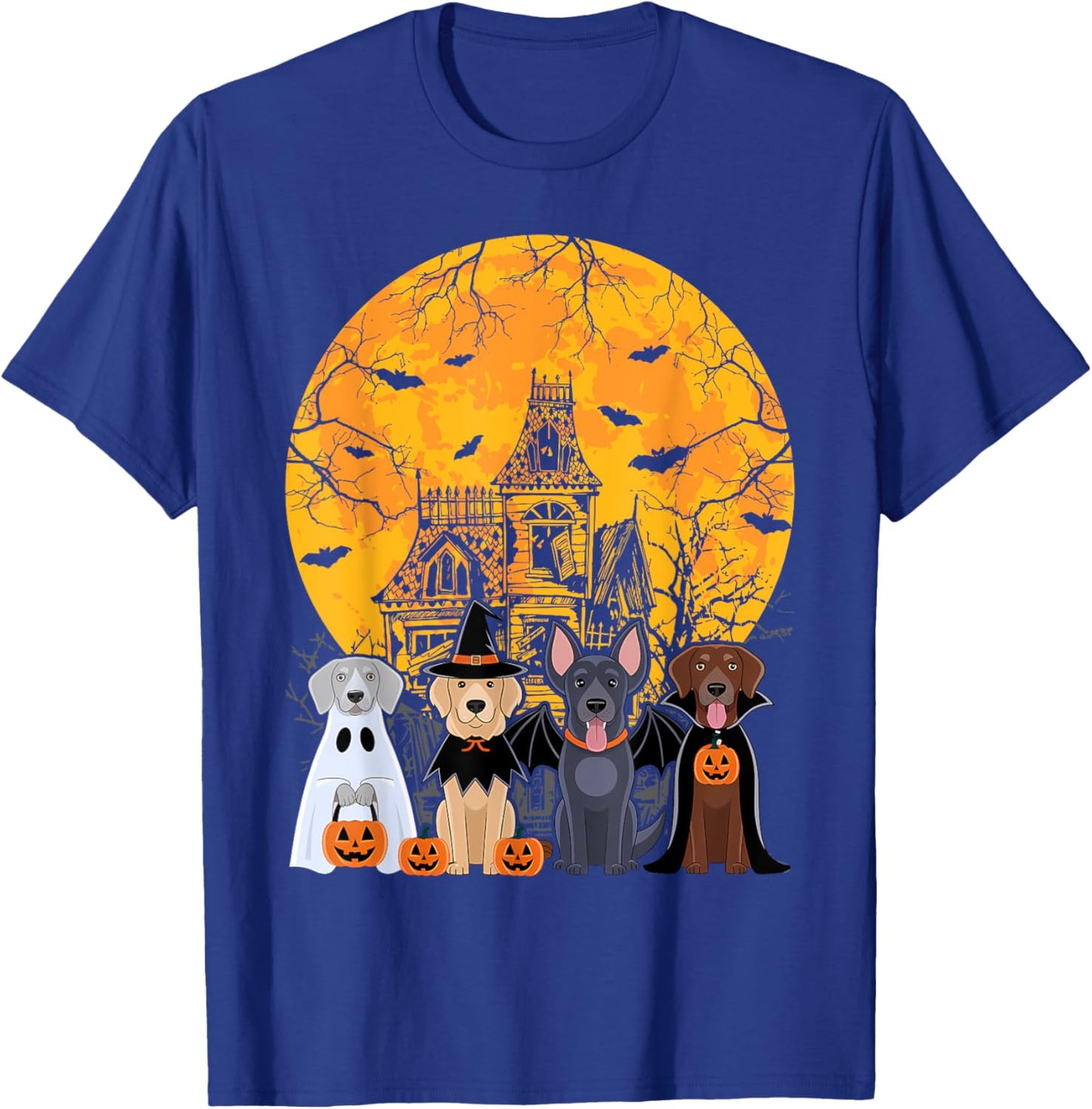Cute Ghost Dogs Halloween Dog Lover Men Women Kids Costume T-Shirt - T-Shirt | Royal