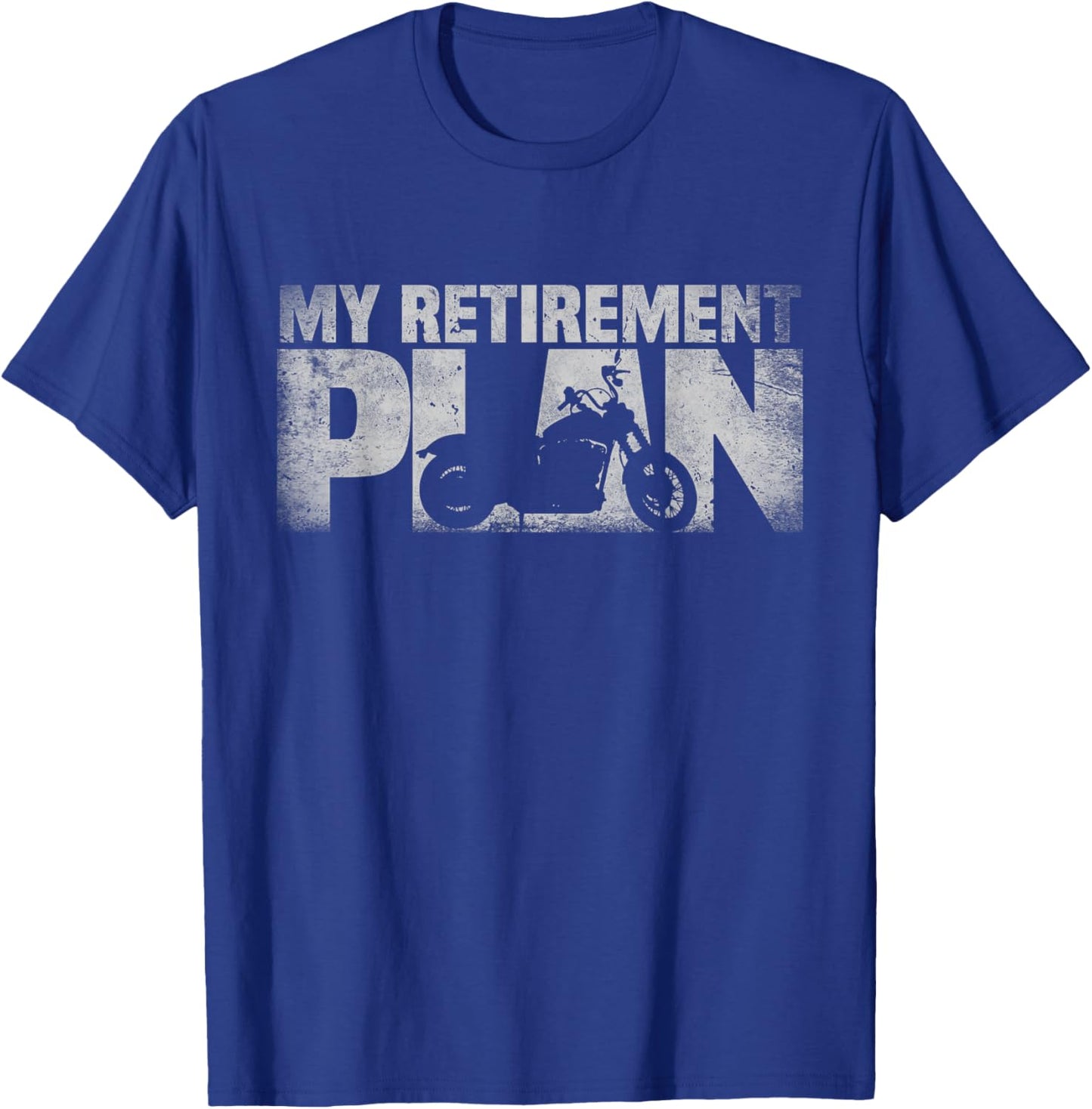Funny Retired Riding My retirement plan Motorcycle Grandpa T-Shirt - T-Shirt | Royal