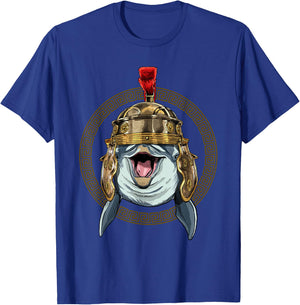 Centurion Dolphin Ancient Rome Roman Empire Marine Life T-Shirt - T-Shirt | Royal
