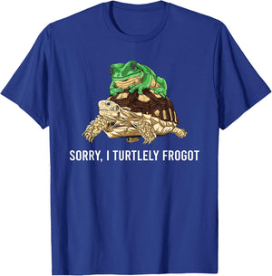 Funny Gift Turtle Frog Lovers Sorry I Turtely Frogot T-Shirt - T-Shirt | Royal