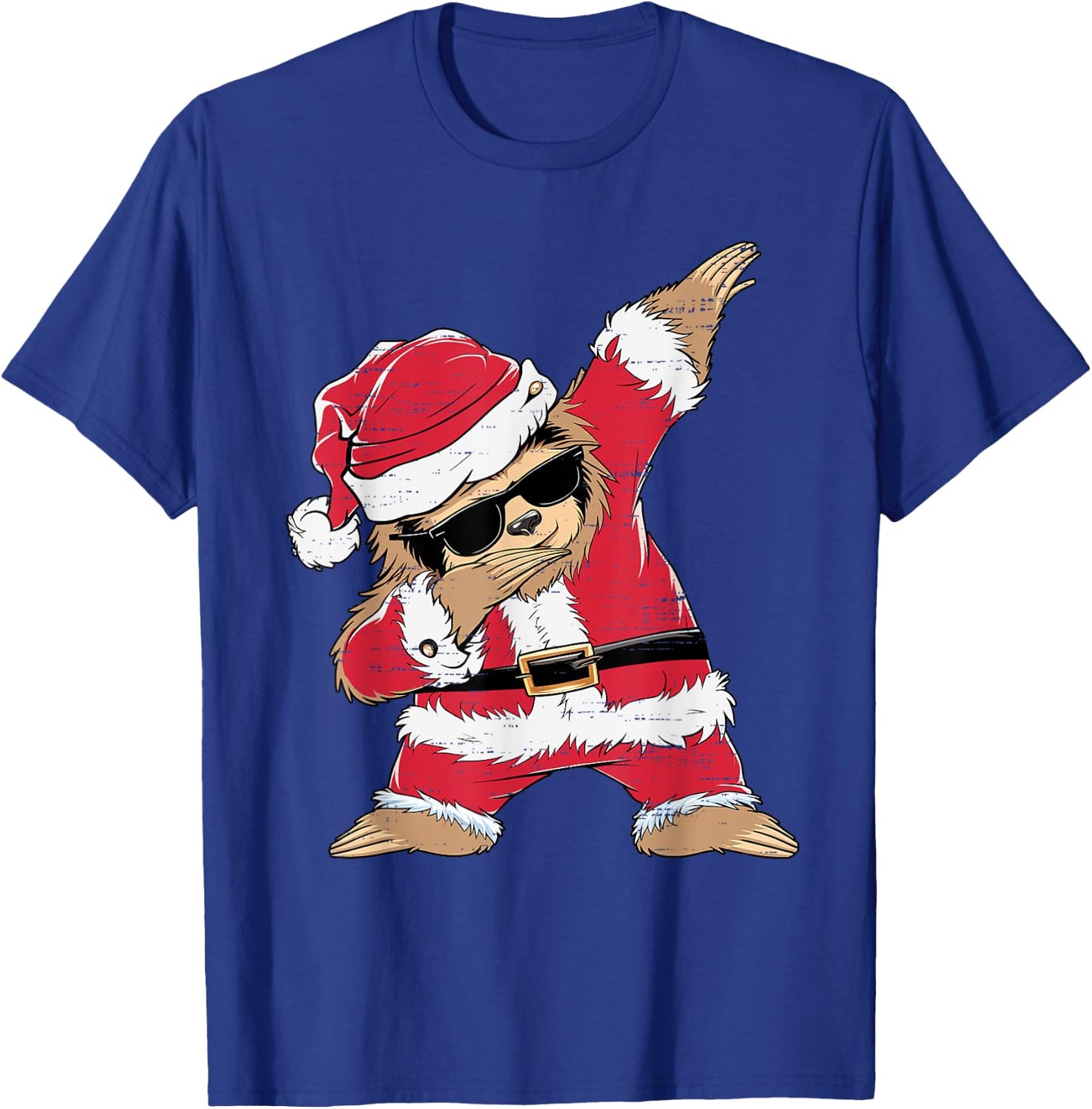 Dabbing Santa Sloth Merry Slothmas Christmas Kids Pajama T-Shirt - T-Shirt | Royal