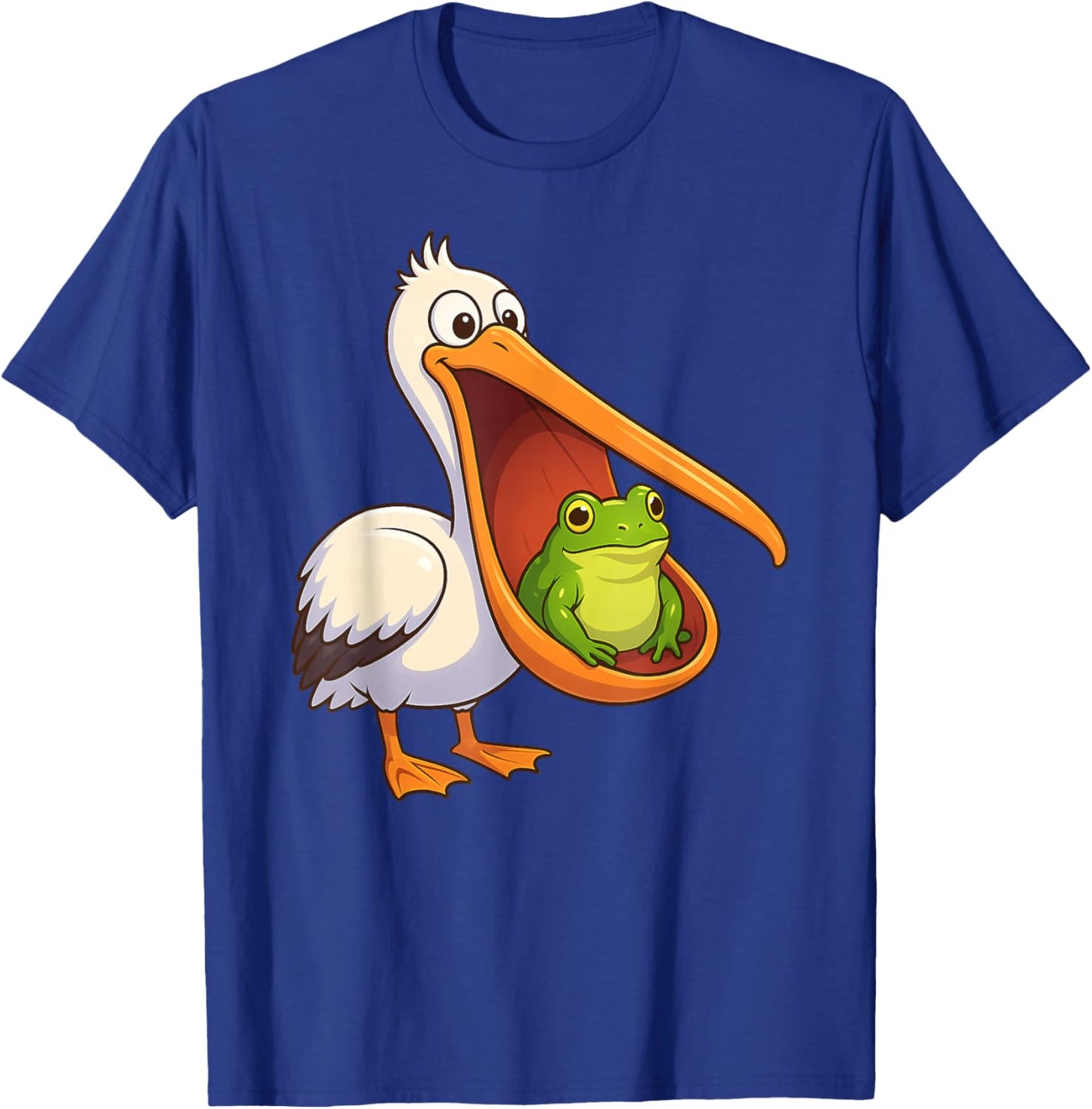 Funny Frog Pelican Animal Lover Boys Girls Kids T-Shirt - T-Shirt | Royal