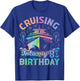 8 Years Old Birthday Tie Dye Cruising Into My 8th Birthday T-Shirt - T-Shirt | Royal