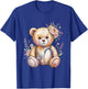 Floral Teddy Bear Flower Kids Doctor Pediatric Nurse T-Shirt - T-Shirt | Royal