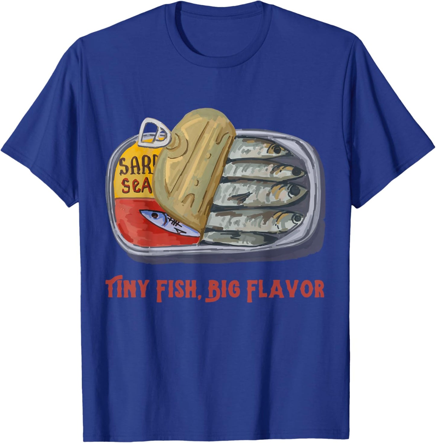 Cute Tinned Fish Tinned Sardines Fish Lover Vintage Graphic T-Shirt - T-Shirt | Royal