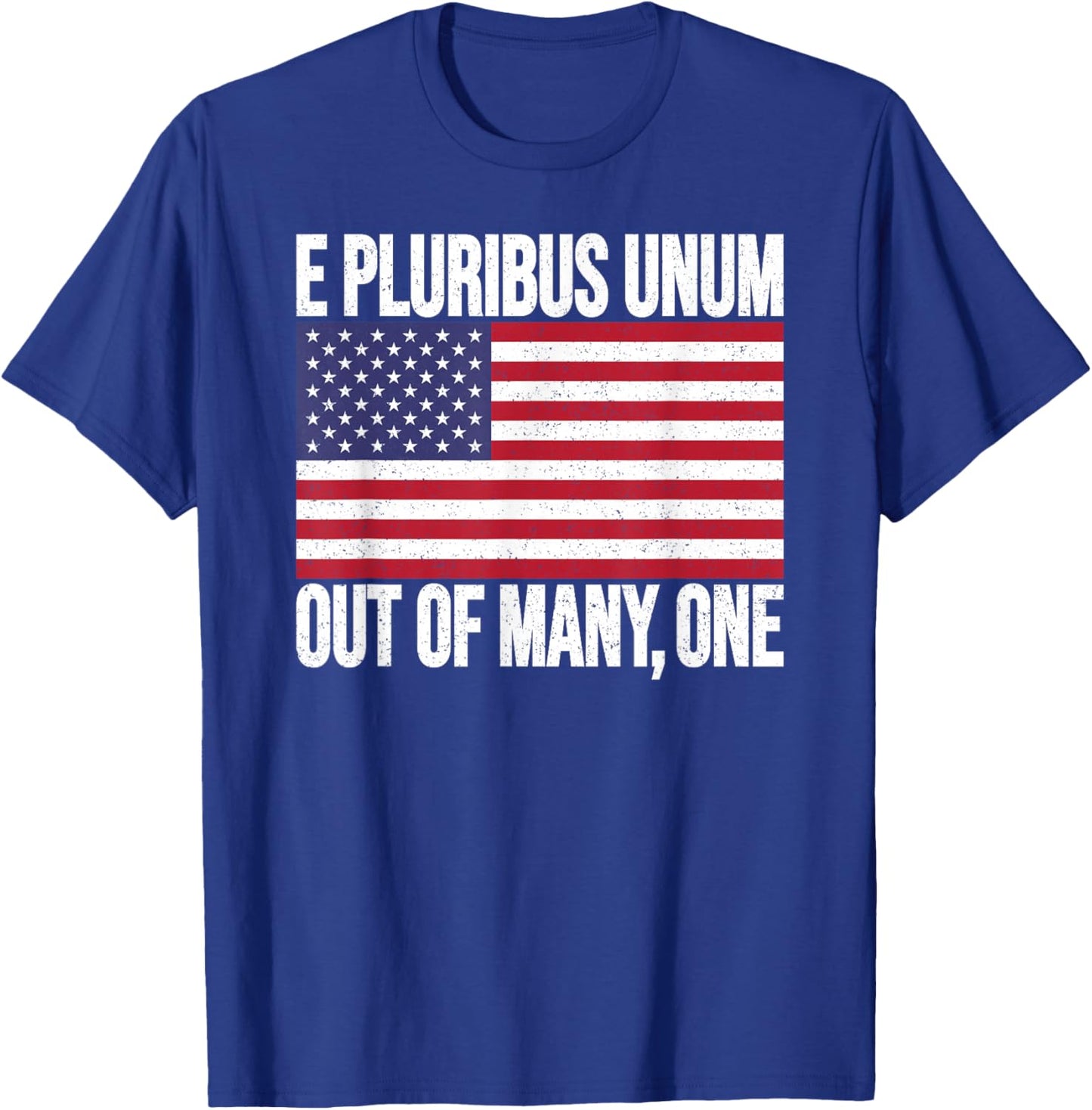 E Pluribus Unum Usa Flag T-Shirt - T-Shirt | Royal