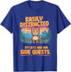 Easily Distracted by Cats Side Quests Gamer Men Women Kids T-Shirt - T-Shirt | Royal