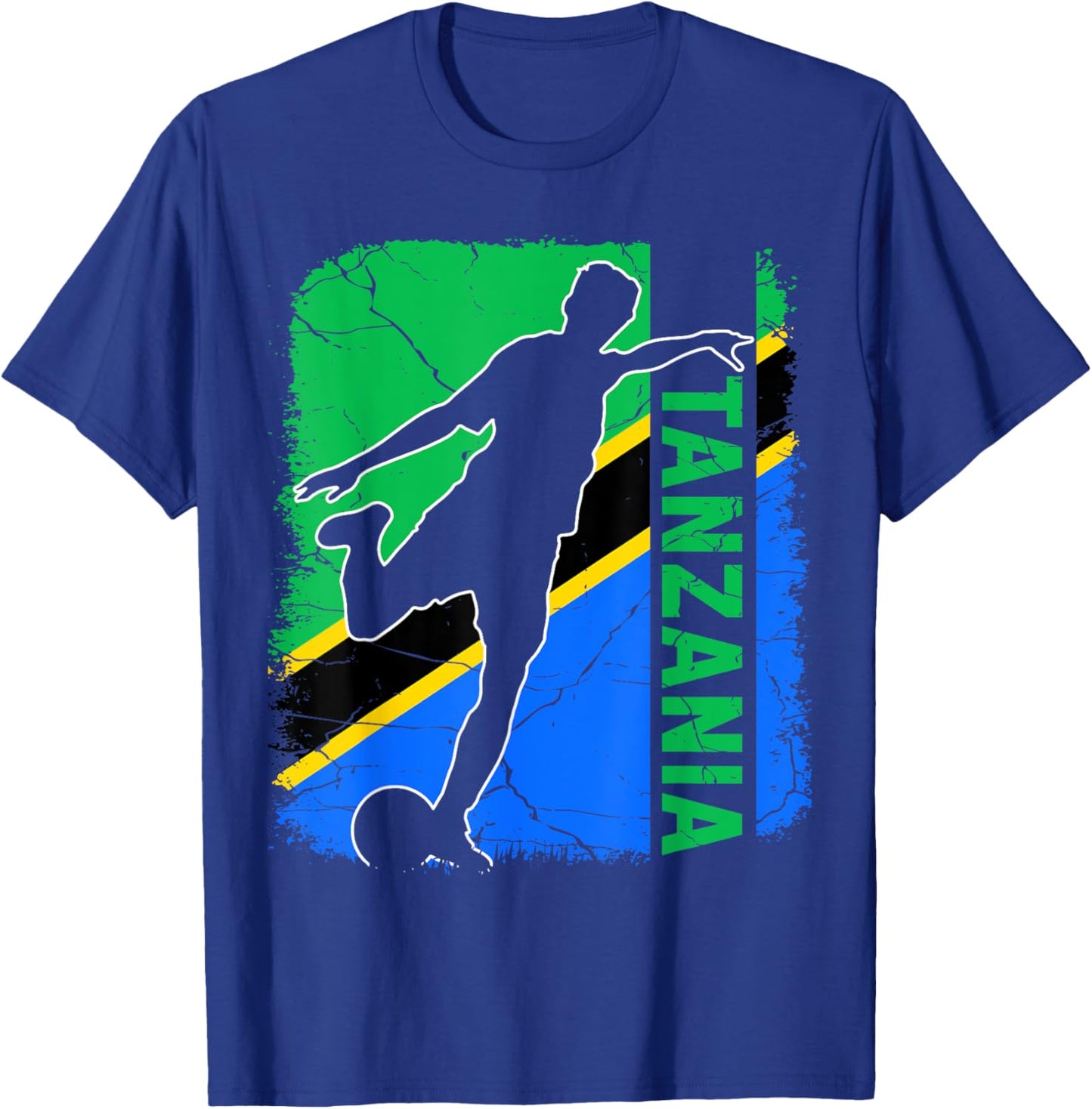 Tanzania Soccer Team Tanzania Flag Jersey Football T-Shirt - T-Shirt | Royal