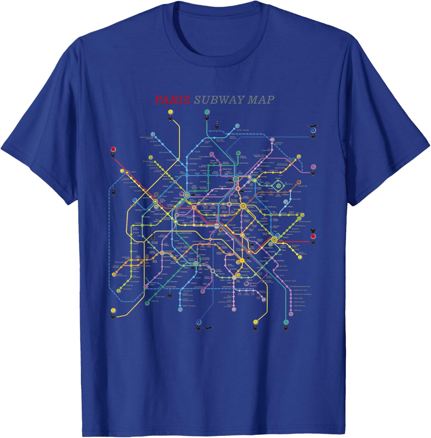 Paris Subway Map | Metro, Underground T-Shirt - T-Shirt | Royal