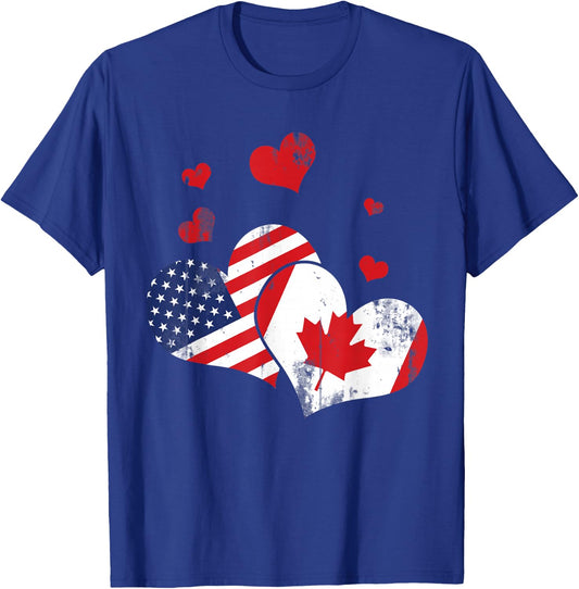 Valentine's Day Gift Maple Leaf Canada T-Shirt - T-Shirt | Royal
