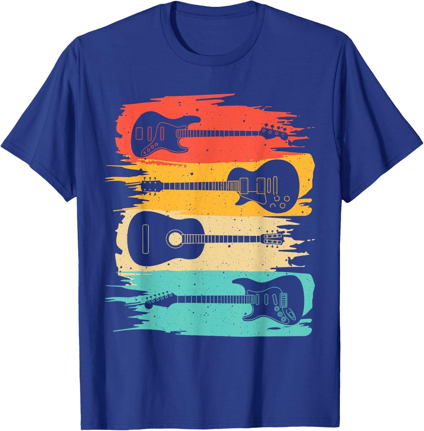 Vintage Guitar Gift Women Music Band Guitarist Stuff T-Shirt - T-Shirt | Royal