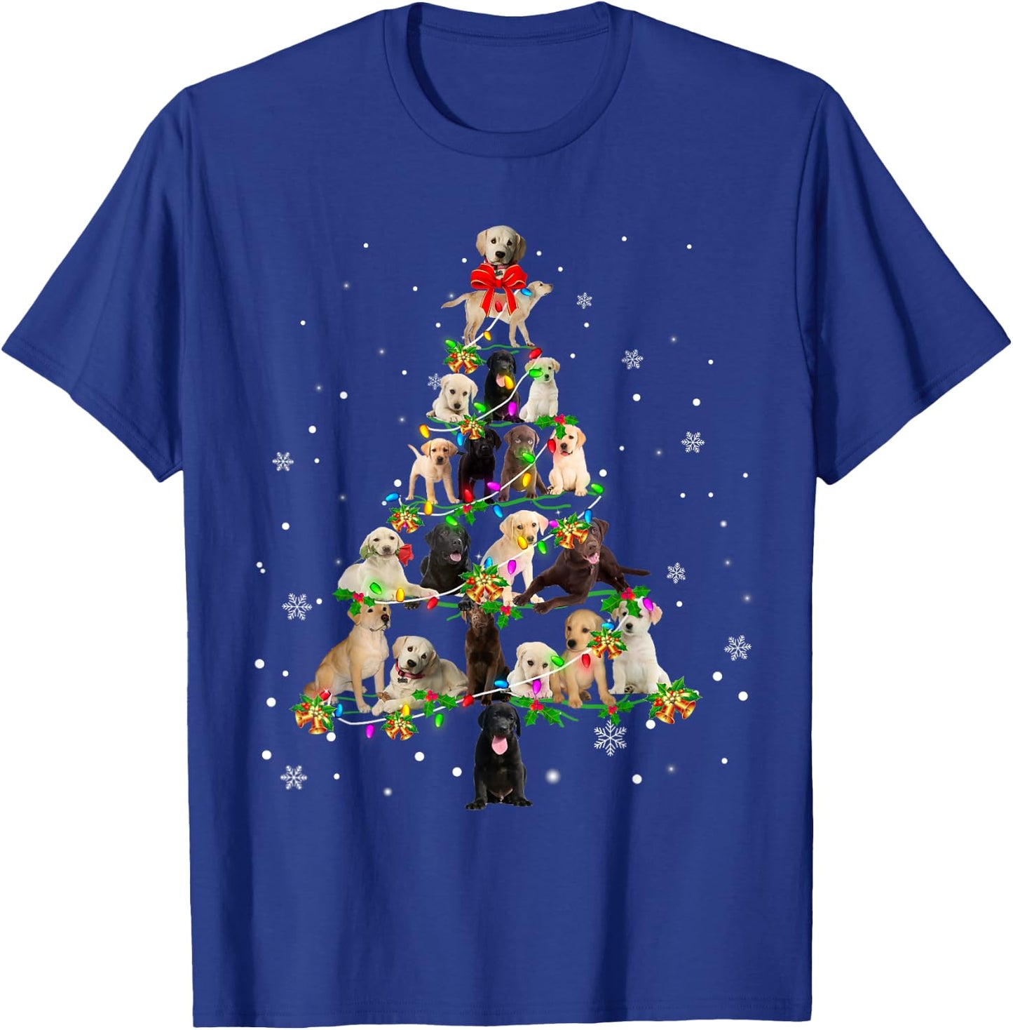 Labrador Retriever Christmas Tree X-Mas Gift T-Shirt - T-Shirt | Royal