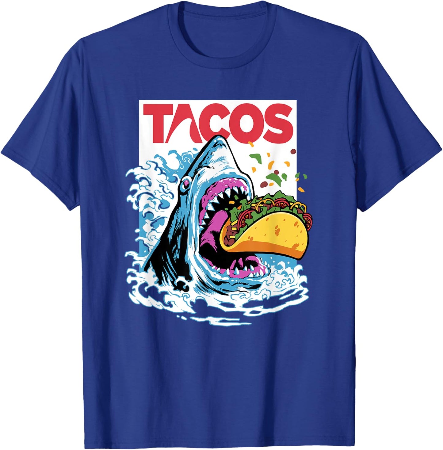 Shark Tacos Fish Taco Tuesday | Cinco De Mayo Foodie Gift T-Shirt - T-Shirt | Royal