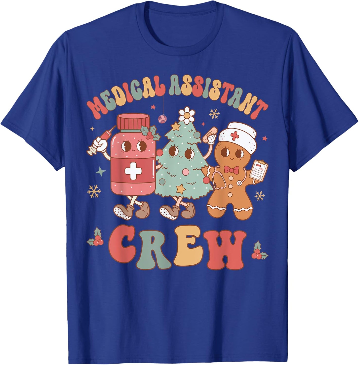 Medical Assistant Crew Christmas Nursing Assistant Group T-Shirt - T-Shirt | Royal