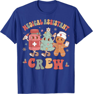 Medical Assistant Crew Christmas Nursing Assistant Group T-Shirt - T-Shirt | Royal