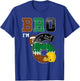 6th Birthday Boy Bro I'm 6 Year Old Boys Kids Football Bday T-Shirt - T-Shirt | Royal