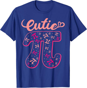 Pi Day Shirt Women Kids Men Toddler Math Teacher Cutie Pi T-Shirt - T-Shirt | Royal