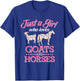 Just A Girl Who Loves Goats Horse Lover Women Farmer T-Shirt - T-Shirt | Royal