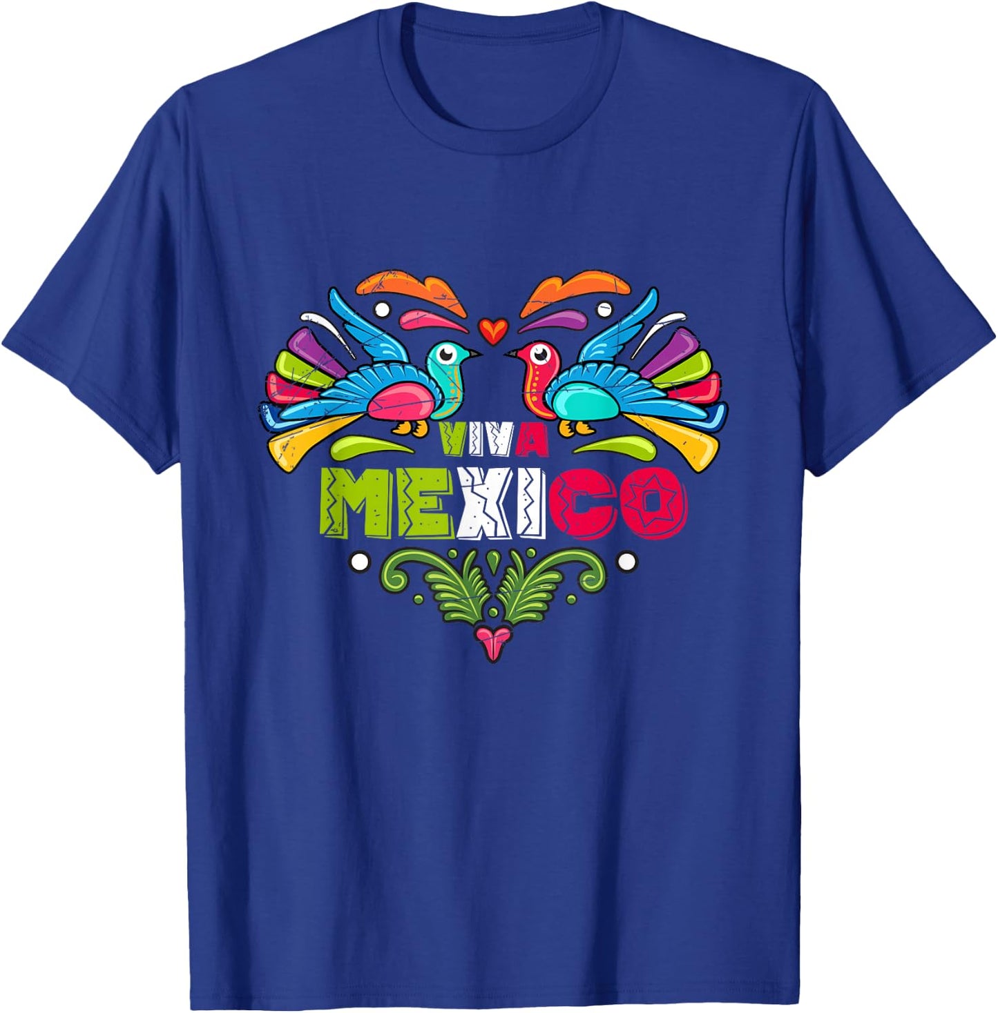 Proud Mexican Flag Peacock Animal Gift Viva Mexico Small T-Shirt - T-Shirt | Royal