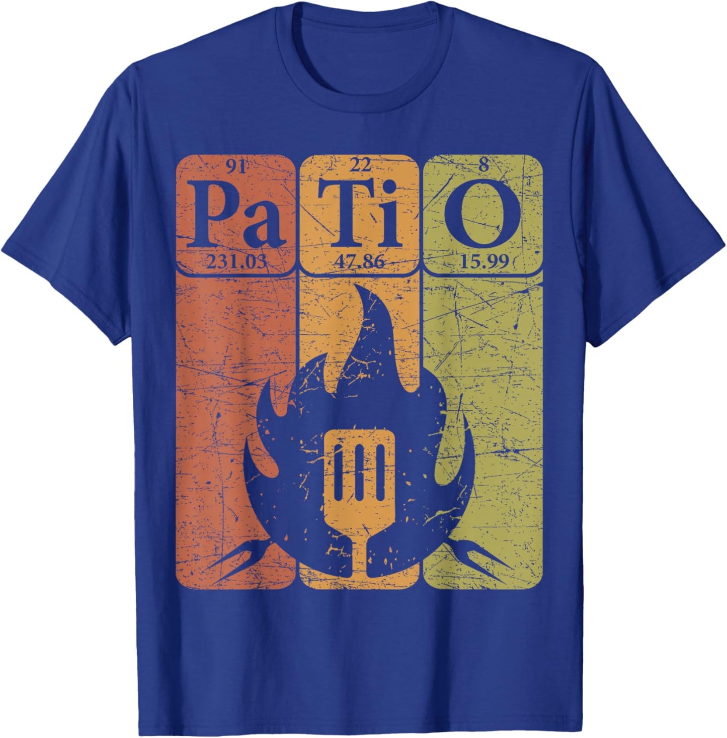 Patio BBQ Periodic Table Elements Grill BBQ Lover Barbecue T-Shirt - T-Shirt | Royal