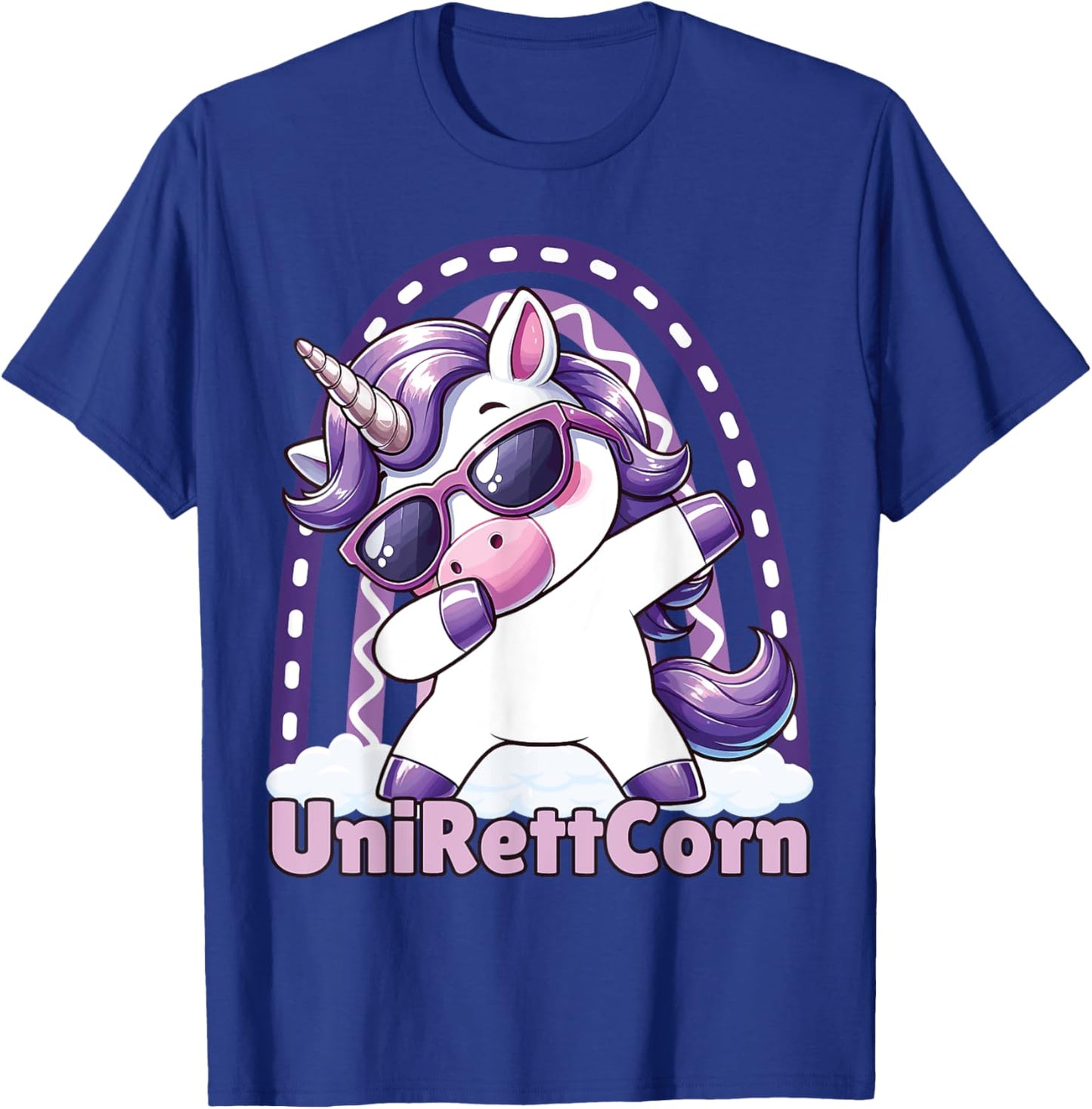 Rett Syndrome Awareness, UniRettCorn, Unicorn Rett Syndrome T-Shirt - T-Shirt | Royal