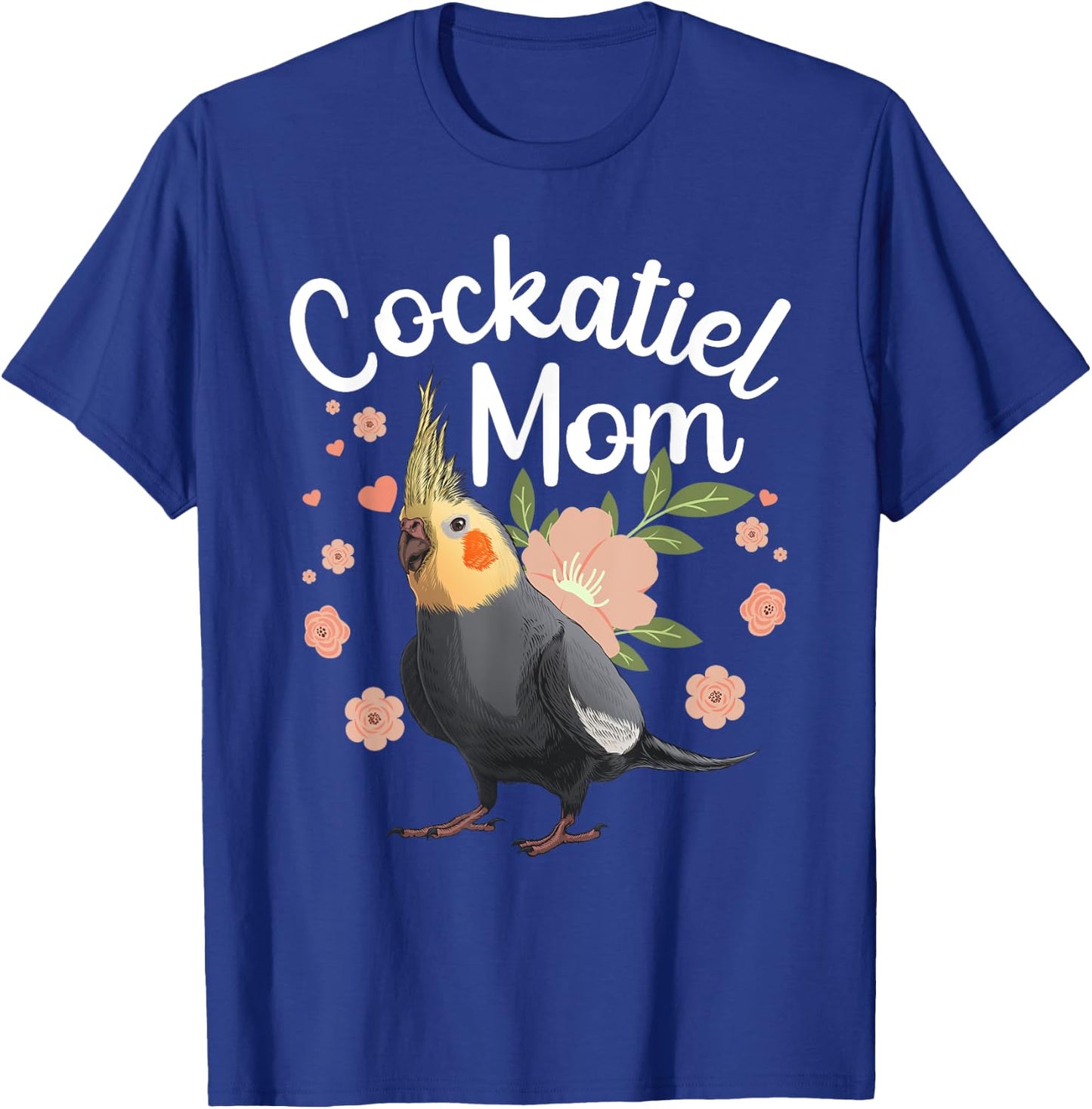Cool Cockatiel Art For Mom Women Parrot Parakeet Bird Lover T-Shirt - T-Shirt | Royal