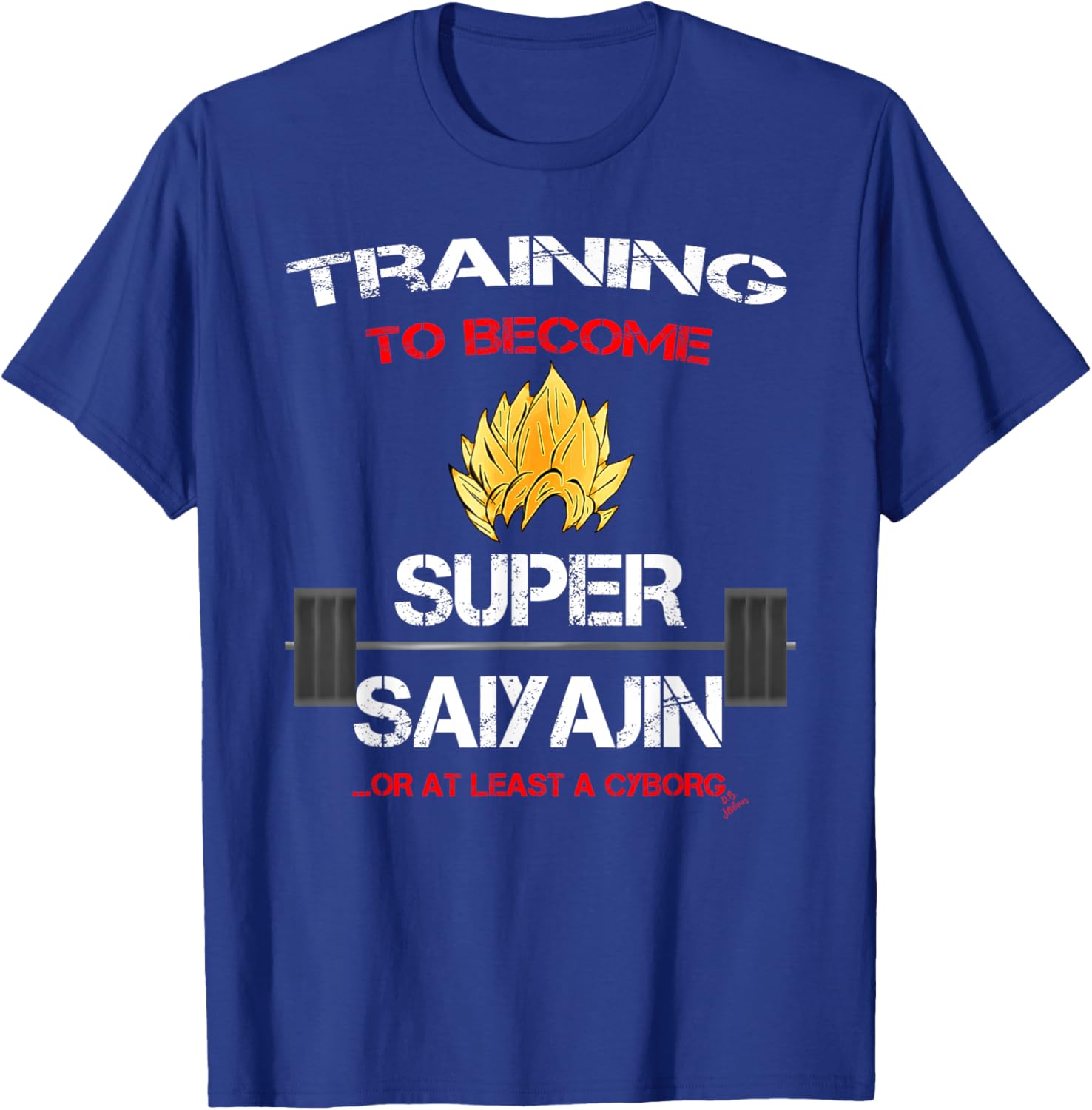 Training to become a super saiyajin - fun fitness T-Shirt - T-Shirt | Royal
