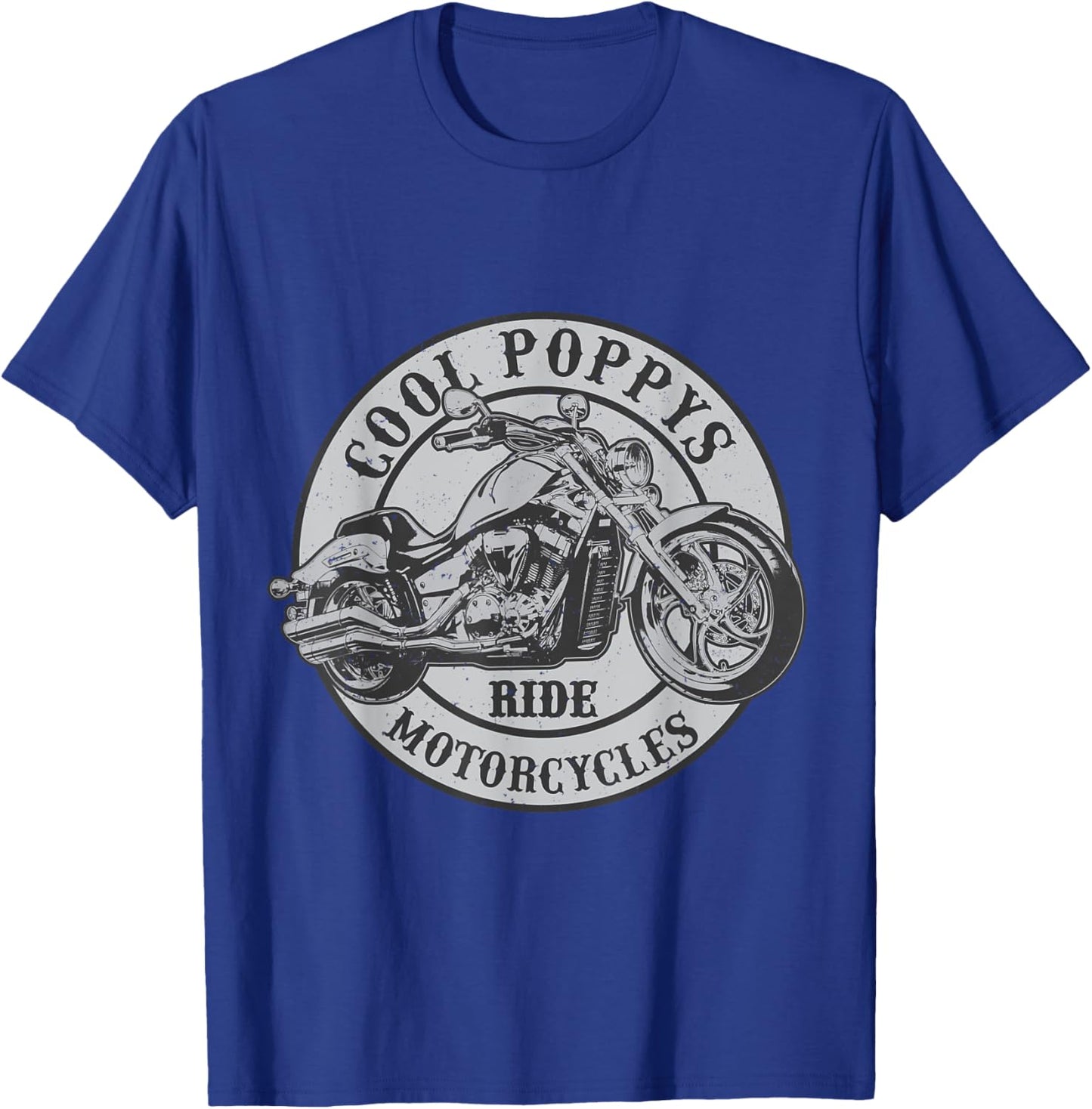 Cool Poppy Ride Motorcycles Novelty Rider Poppys T-Shirt - T-Shirt | Royal