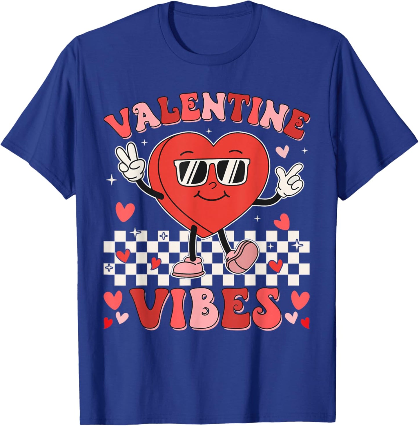 Groovy Valentines Day Shirts For Girl Women Kids Boy Toddler T-Shirt - T-Shirt | Royal
