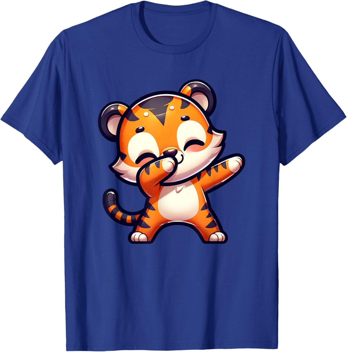 Dabbing Tiger Cub Cute Big Cat Lover Tween Girls Graphic T-Shirt - T-Shirt | Royal