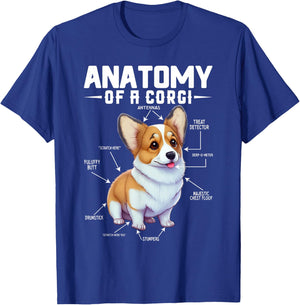 Anatomy Of A Corgi Cute Corgis Costume Corgi Lovers Corgis T-Shirt - T-Shirt | Royal