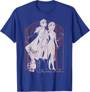 Disney Frozen 2 Elsa Anna Olaf The Journey Connects Us T-Shirt - T-Shirt | Royal