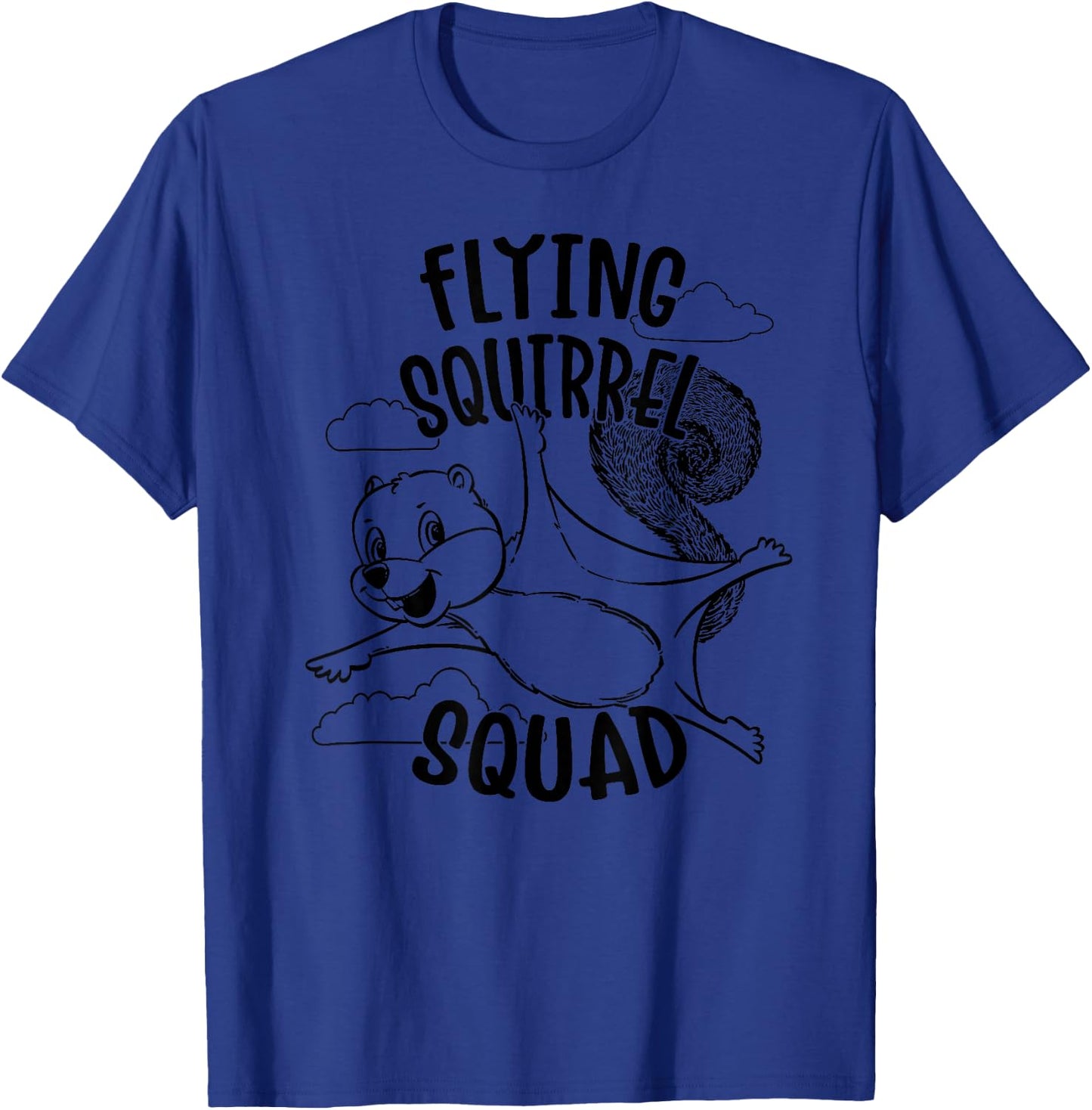Flying Squirrel Squad, Funny Vintage Squirrels and Animal T-Shirt - T-Shirt | Royal