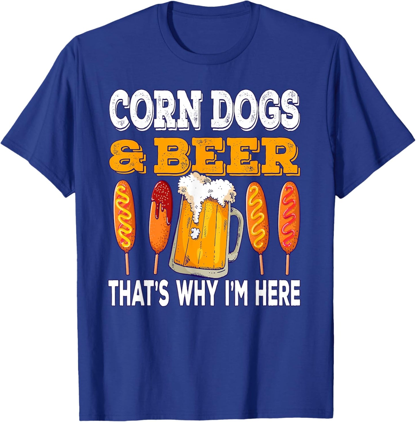 Corndog Carnival Beer Fried Corn Dog T-Shirt - T-Shirt | Royal