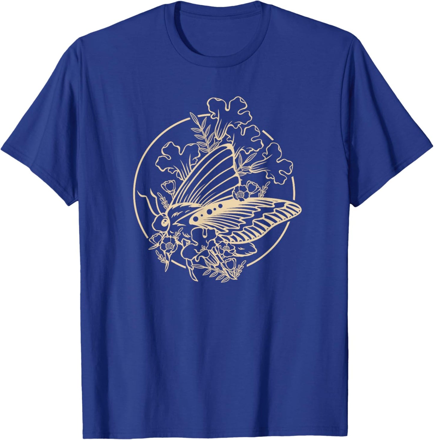 Fairy Grunge Goblincore ästhetische Blumen und Motten T-Shirt - T-Shirt | Royal