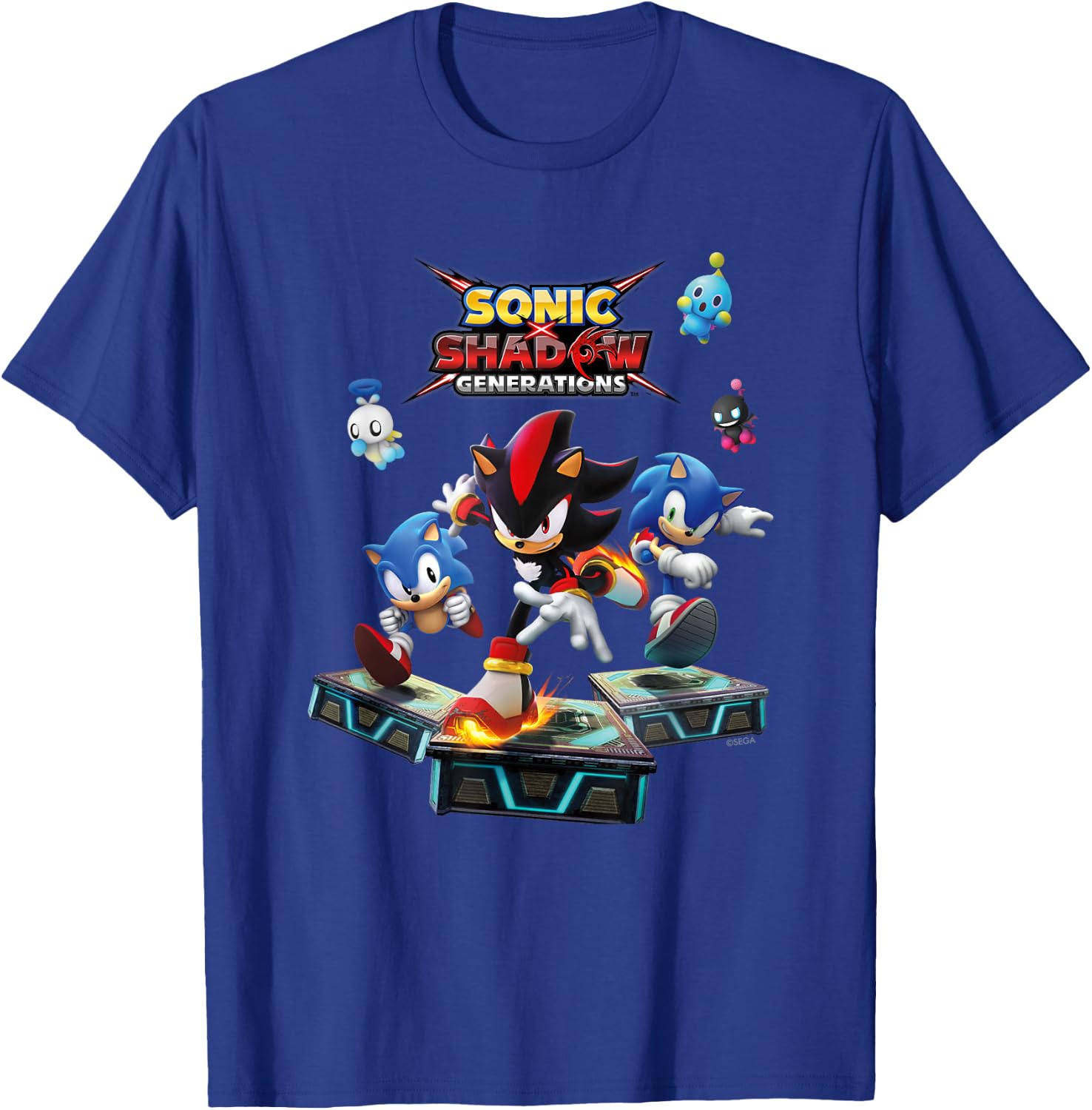 Sonic the Hedgehog, Sonic X Shadow Generations - Key Art T-Shirt - T-Shirt | Royal