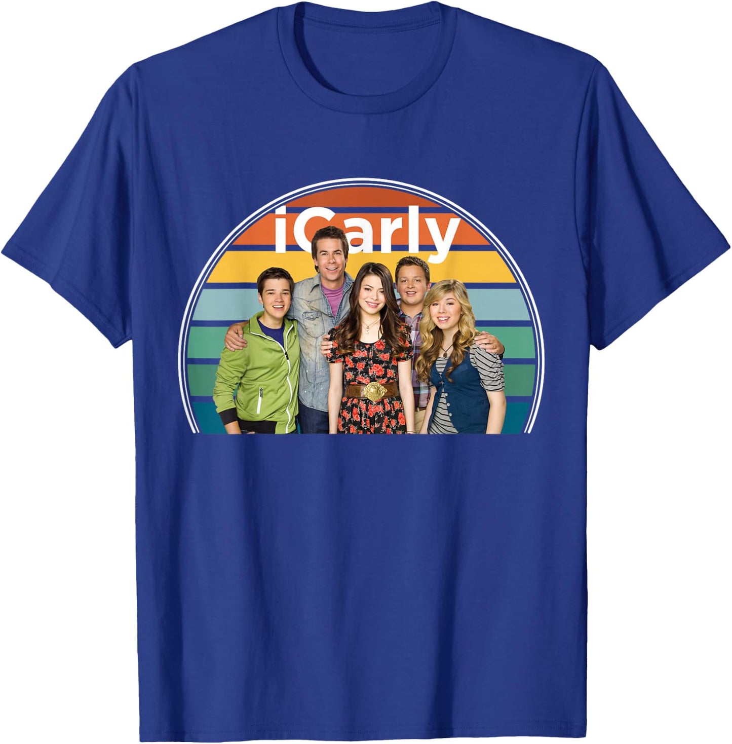 iCarly Rainbow Arc with Carly, Sam, Freddie, and Spencer T-Shirt - T-Shirt | Royal