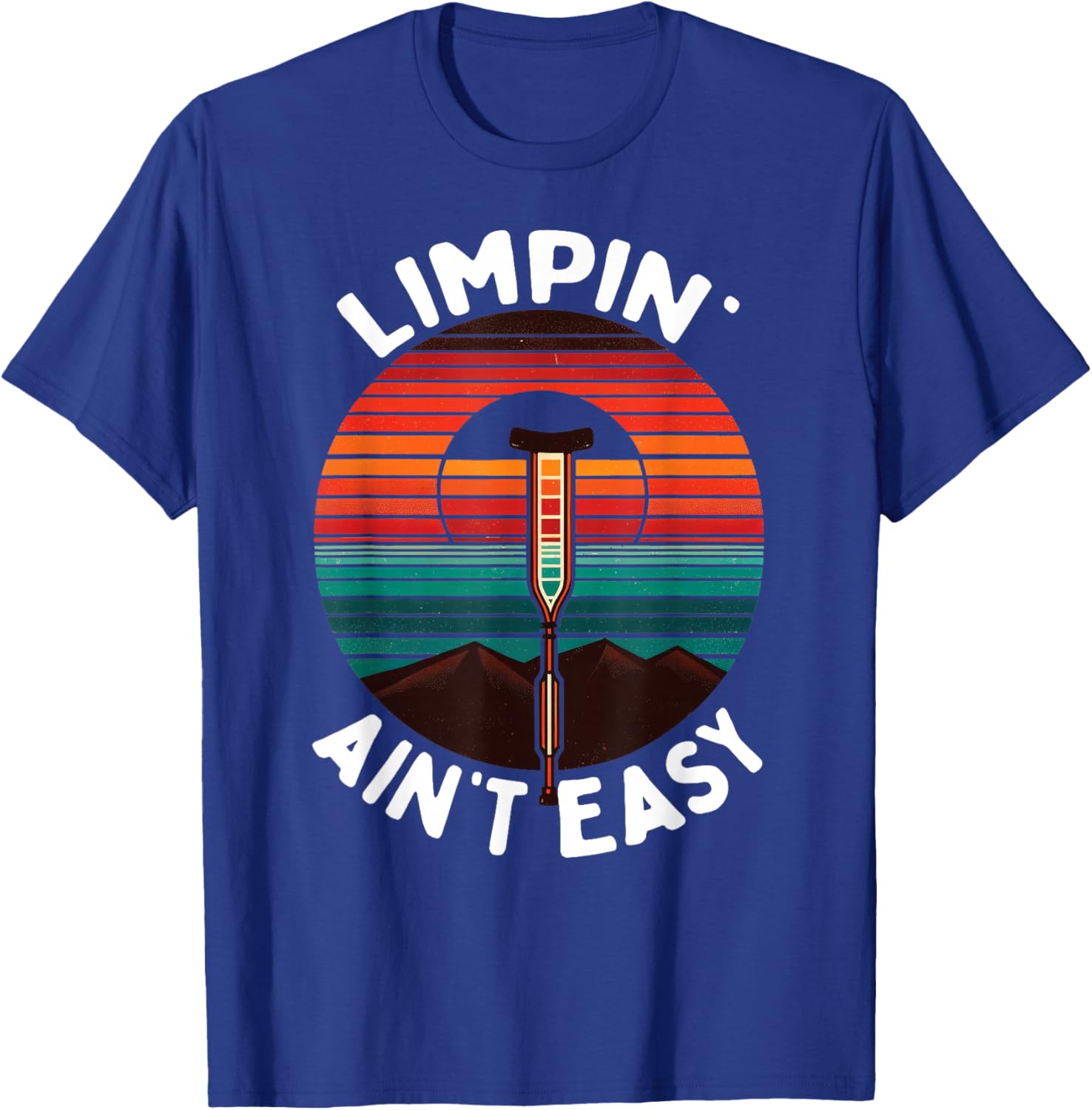 ACL Injury Rainbow Funny Torn ACL Vintage Art T-Shirt - T-Shirt | Royal