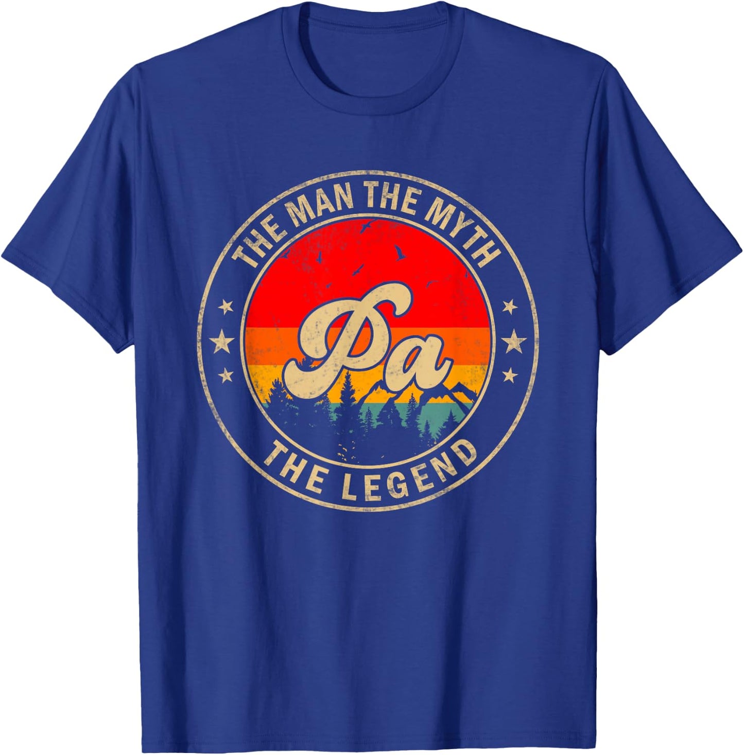 Pa the Man the Myth the Legend Father's Day for Grandpa T-Shirt - T-Shirt | Royal