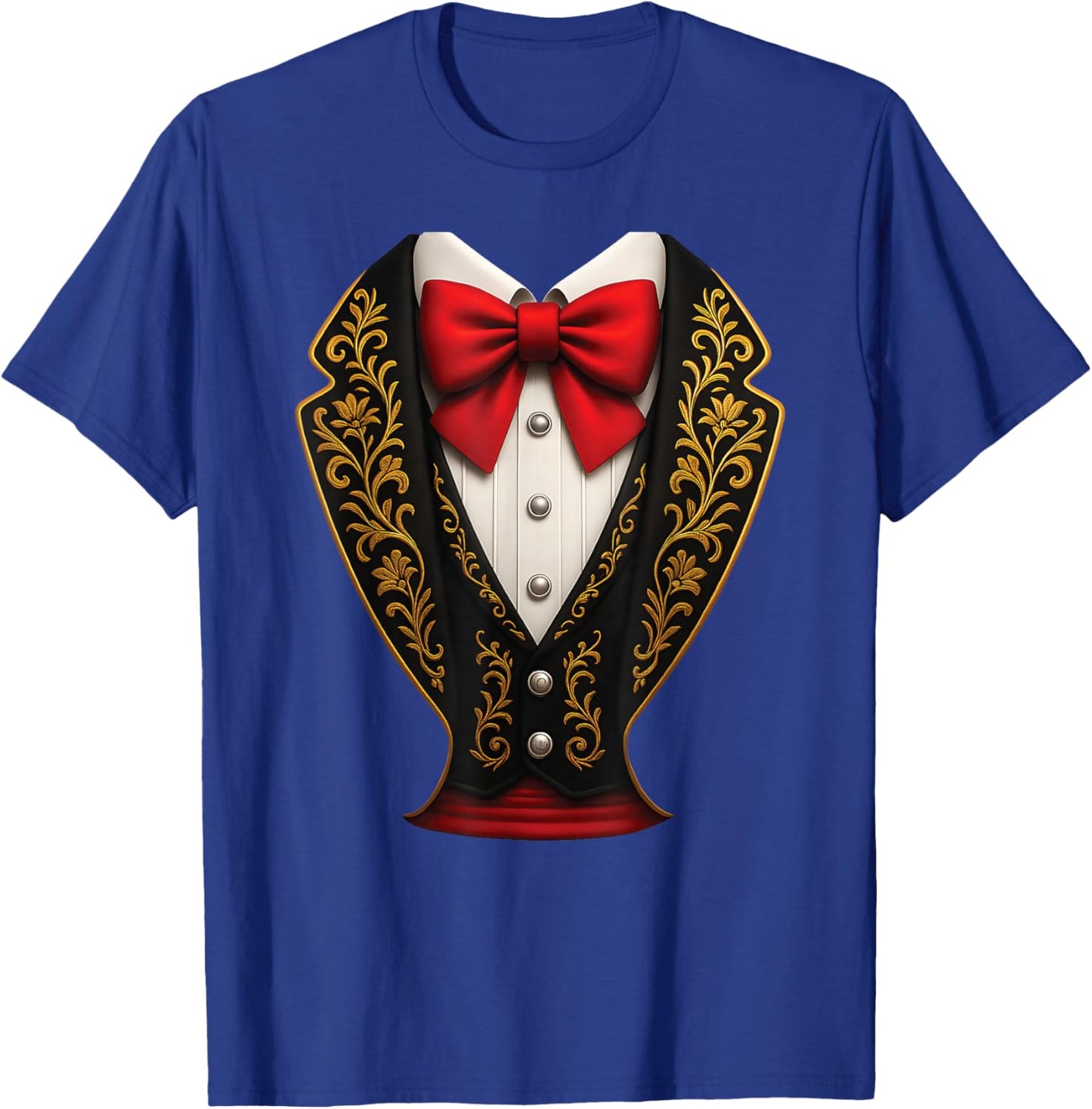 Mariachi Tuxedo Costume Fiesta Style Mexican Halloween Latin T-Shirt - T-Shirt | Royal