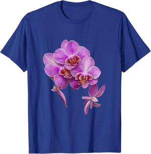 Magenta Watercolor Vanda Orchid Flower Shapes Mania Orchid T-Shirt - T-Shirt | Royal