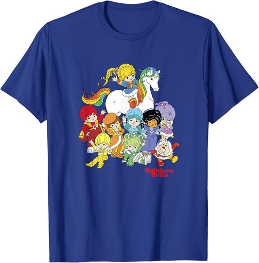 Rainbow Brite & Friends Vintage Color Kids and Sprites Group T-Shirt - T-Shirt | Royal