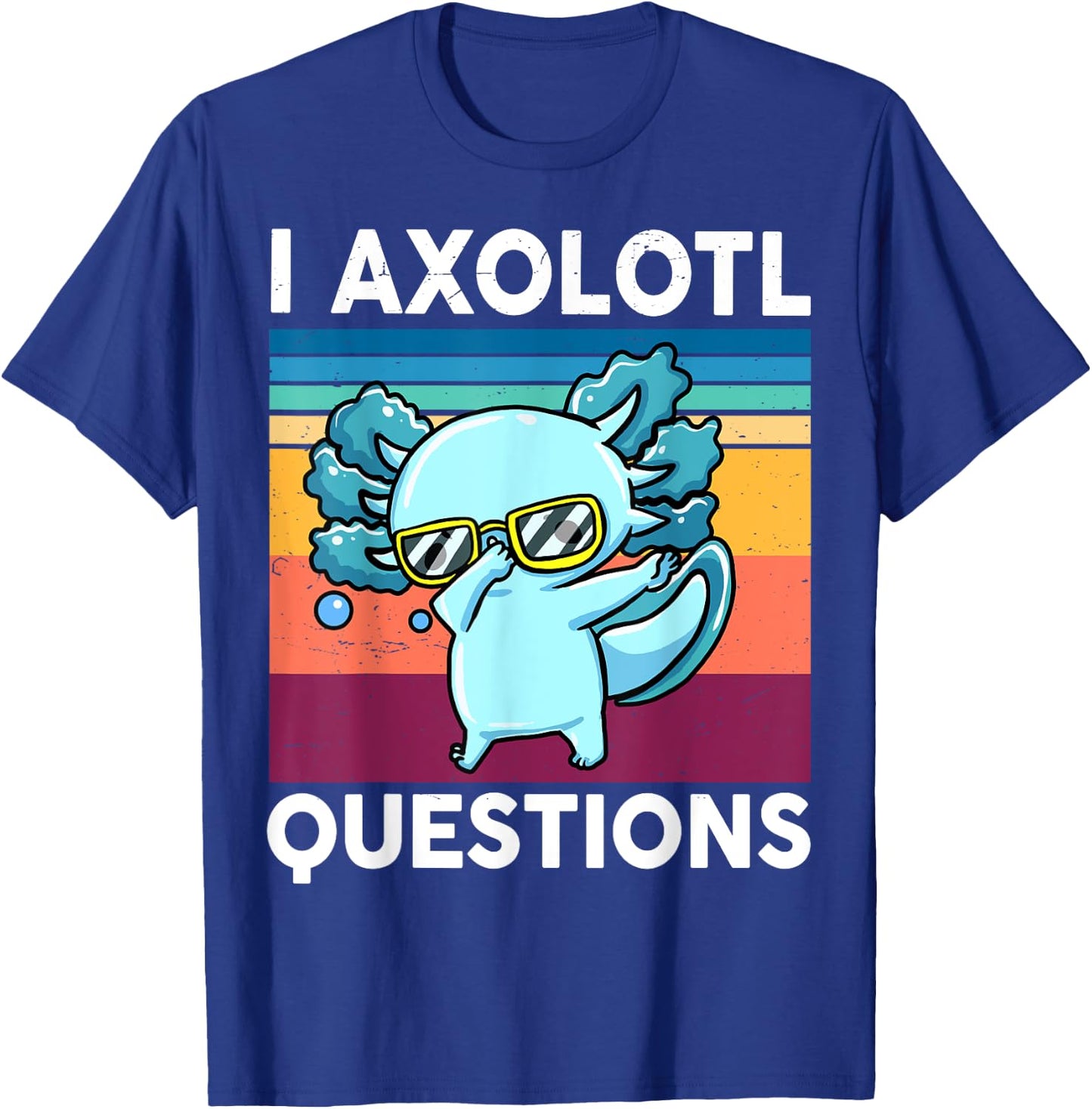 Boy I Axolotl Question Kids Toddler Funny Dabbing Salamander T-Shirt - T-Shirt | Royal