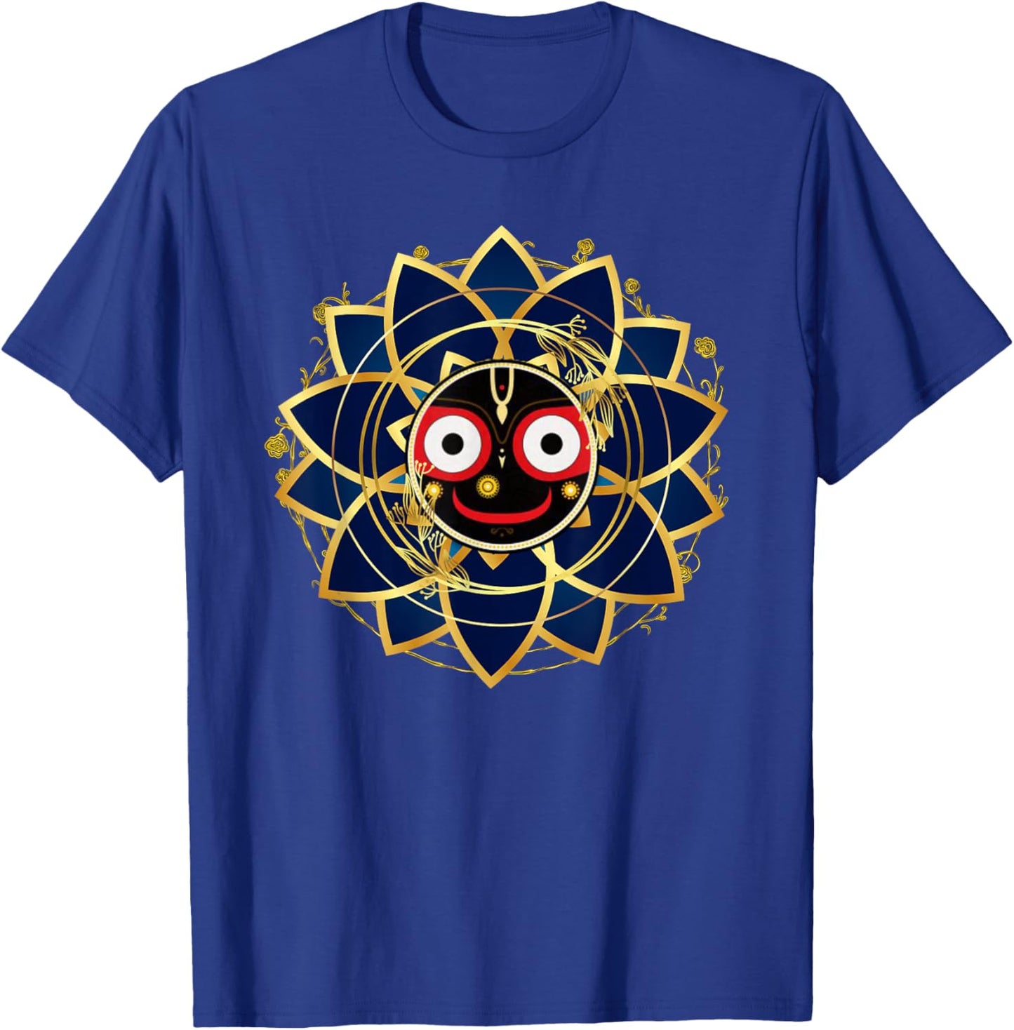Ubika Blue and Gold Jagannath Hindu Hare Krishna , Small T-Shirt - T-Shirt | Royal
