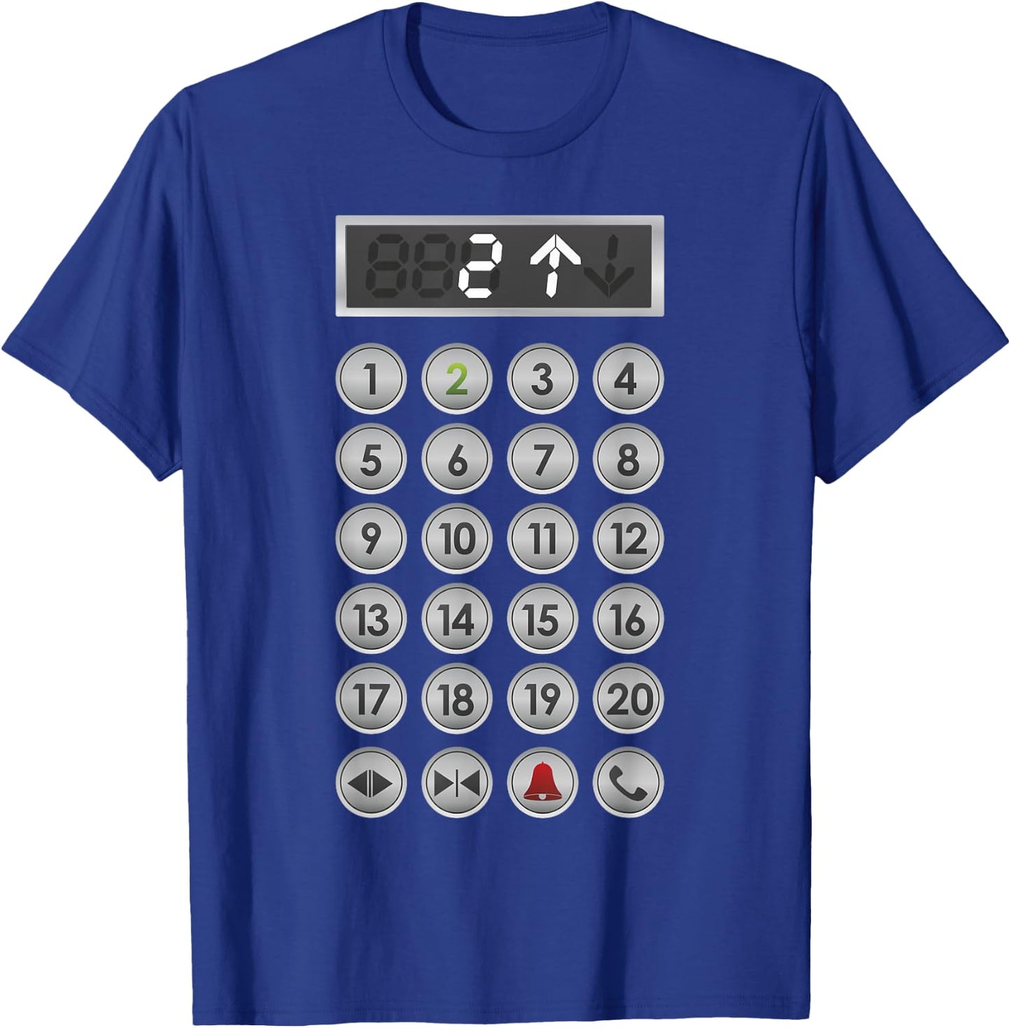 Elevator Buttons Funny Elevator T-Shirt - T-Shirt | Royal