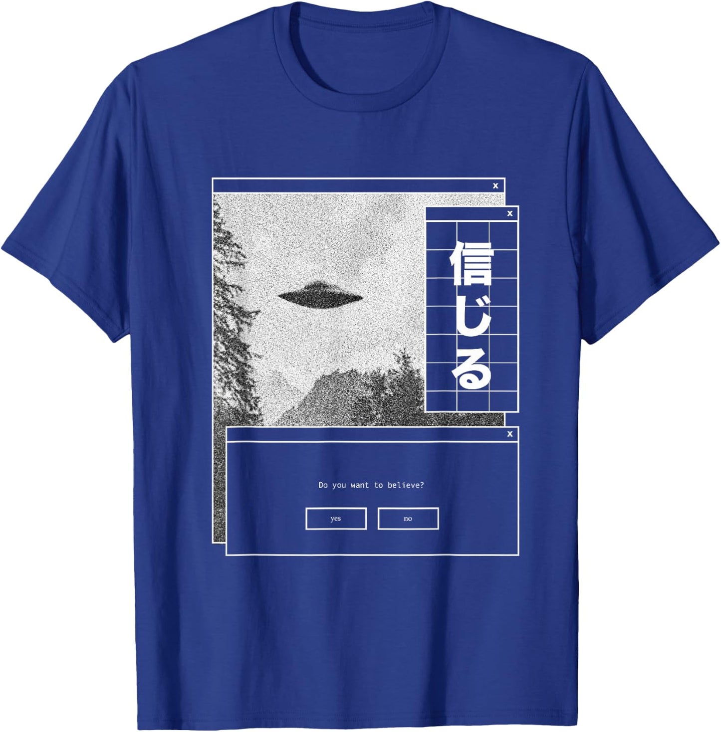 UFO Vaporwave Aesthetic | Japanese 80s Synthwave | Japan T-Shirt - T-Shirt | Royal