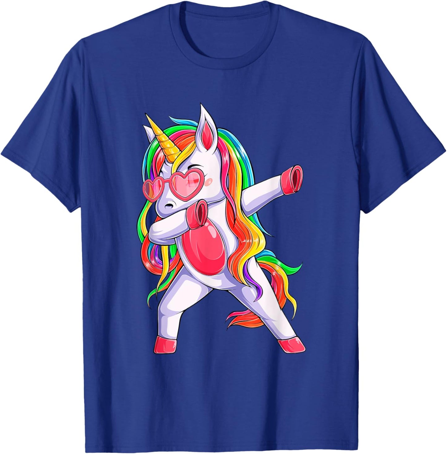 Dabbing Unicorn Party Birthday Rainbow Girls Kids Women Dab T-Shirt - T-Shirt | Royal